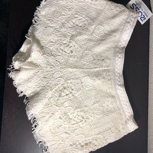 Lace crochet style shorts